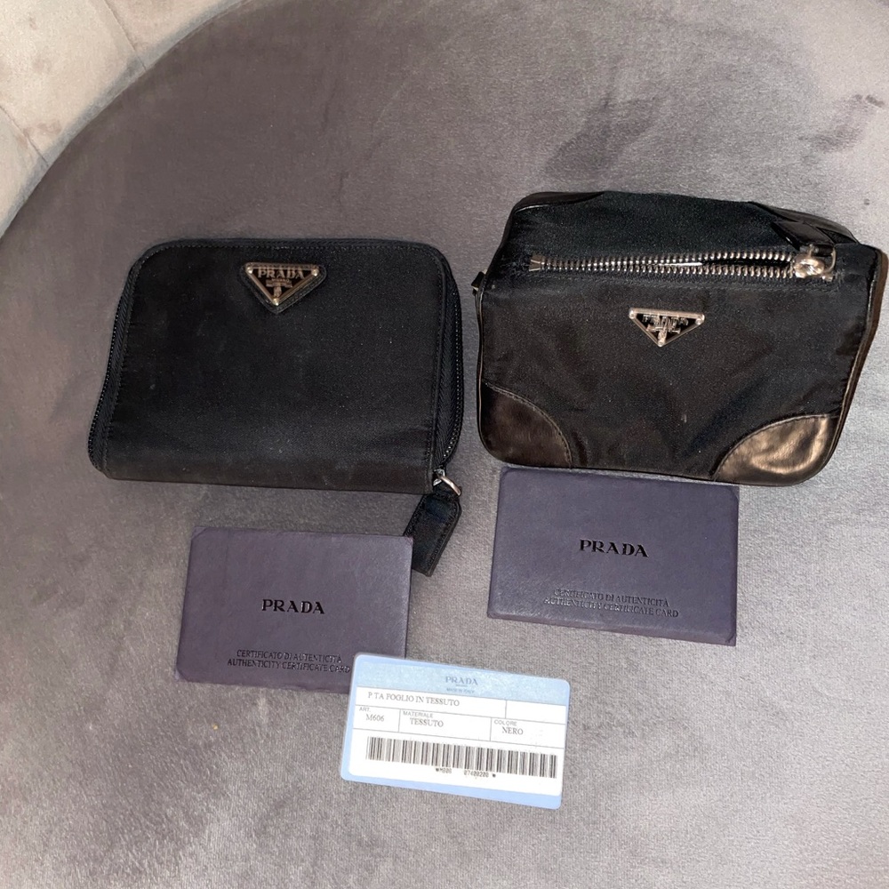 Prada wallet and coin pouch